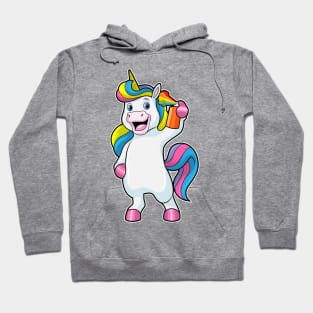 Unicorn as Hairdresser with Hairspray Hoodie